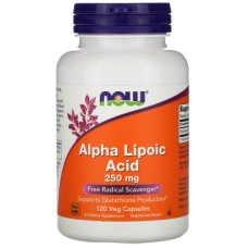 Антиоксидант Now Foods Альфа-ліпоєва кислота 250 мг, Alpha Lipoic Acid, 120 капсул (NOW-03043)