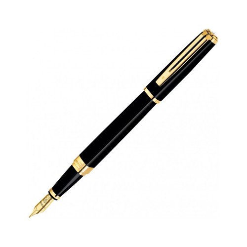 Ручка пір'яна Waterman EXCEPTION Slim Black GT  FP F (11 028)