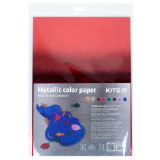 Кольоровий папір Kite А4 металізований 8 аркушів/8 кольорів (K22-425)
