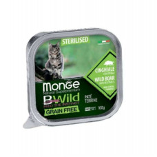 Паштет для котів Monge BWild Grain Free Wet Wild Boar Sterilised Cat 100 г (8009470012904)