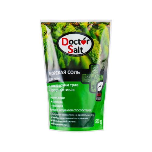 Сіль для ванни Doctor Salt з екстрактами трав Профілактика 530 г (4820091145352)