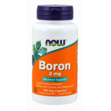 Вітамінно-мінеральний комплекс Now Foods Бір, 3 мг, Boron 3 mg, 100 вегетаріанських капсул (NF1410)