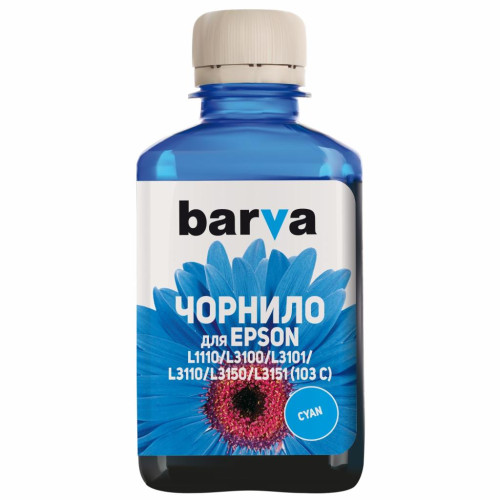 Чорнило Barva EPSON L1110/L3100 (103) 180мл CYAN (E103-696)