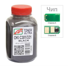 Тонер OKI C301/321, 60г Black+chip AHK (1505325)