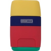 Точилка BUROMAX RUBBER TOUCH /large, container, eraser (BM.4771-1)