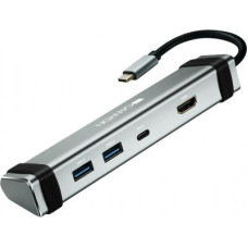 Концентратор Canyon USB Type-C to Type-C PD + 2*USB3.0 + HDMI 4K/30fps (CNS-TDS03DG)