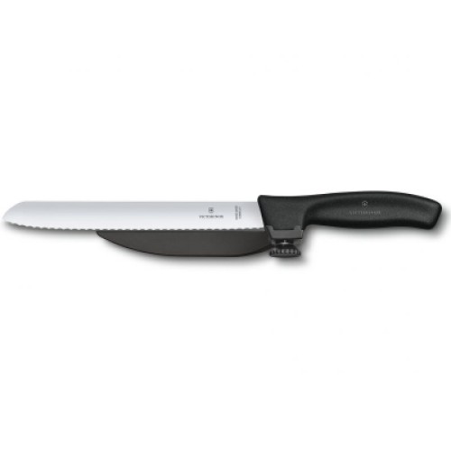 Кухонний ніж Victorinox SwissClassic DUX 21 см Serrated Black (6.8663.21)