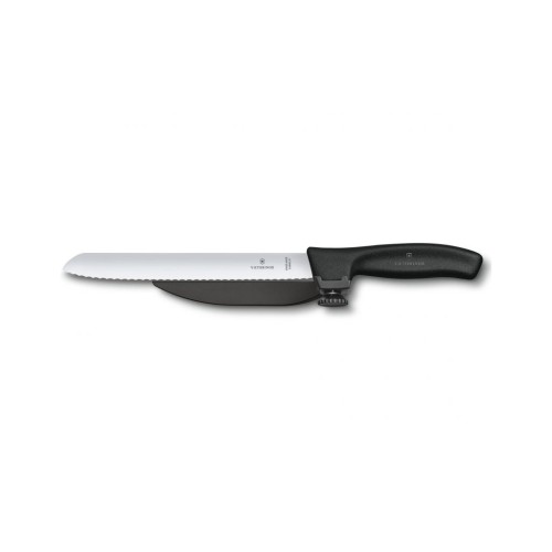 Кухонний ніж Victorinox SwissClassic DUX 21 см Serrated Black (6.8663.21)