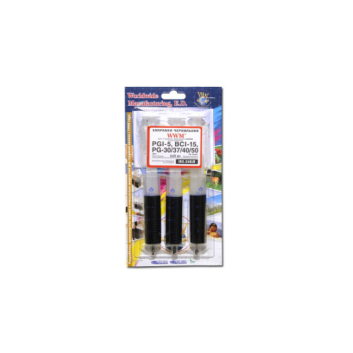 Заправочний набір WWM CANON PG-40 Black (3x20ml) (IR3.C40/B)