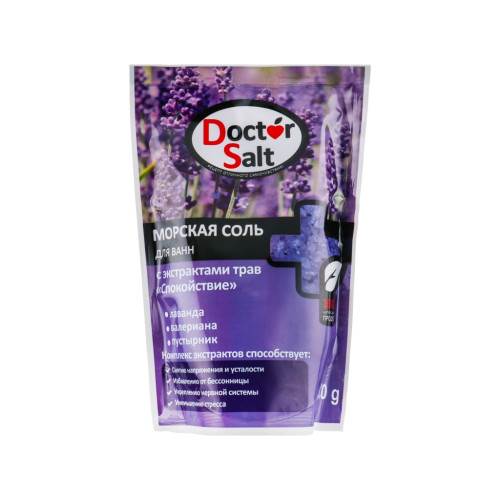 Сіль для ванни Doctor Salt з екстрактами трав Спокій 530 г (4820091145345)