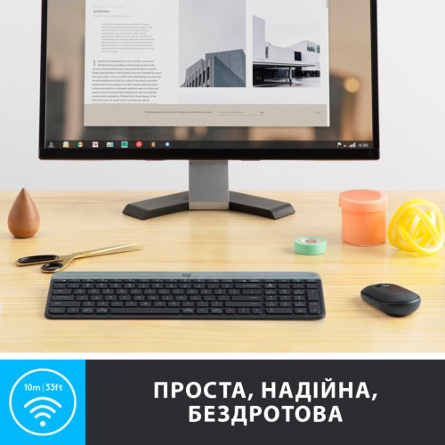 Комплект Logitech MK470 Slim Wireless UA Graphite (920-009204)