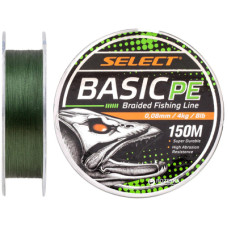 Шнур Select Basic PE 150m Dark Green 0.10mm 10lb/4.8kg (1870.18.21)