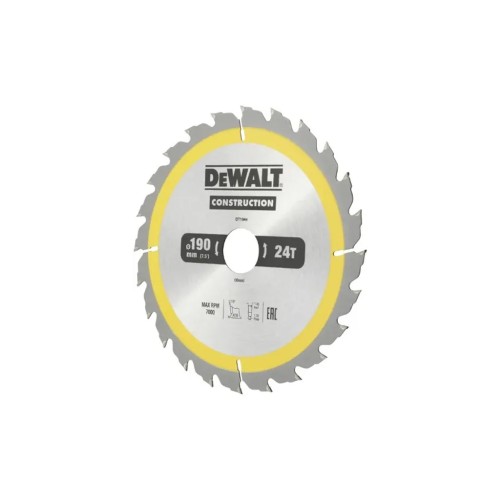 Диск пильний DeWALT CONSTRUCTION 190х30 мм, 24z (ATB), 16 градусів (DT1944)