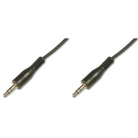 Кабель мультимедійний Jack 3.5mm M/Jack 3.5mm M 1.5m DIGITUS (AK-510100-015-S)