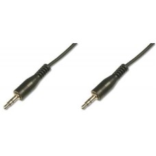 Кабель мультимедійний Jack 3.5mm M/Jack 3.5mm M 1.5m DIGITUS (AK-510100-015-S)