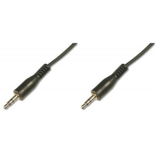 Кабель мультимедійний Jack 3.5mm M/Jack 3.5mm M 1.5m DIGITUS (AK-510100-015-S)