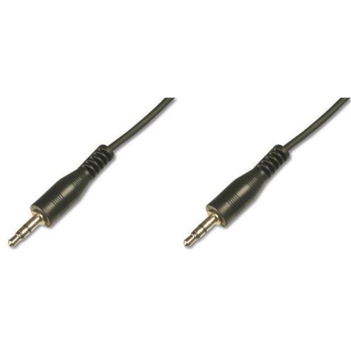 Кабель мультимедійний Jack 3.5mm M/Jack 3.5mm M 1.5m DIGITUS (AK-510100-015-S)