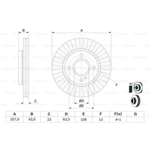 Гальмівний диск Bosch 0 986 479 566