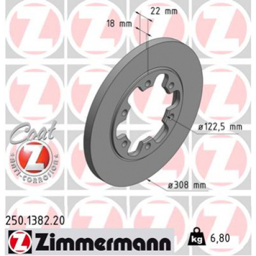 Гальмівний диск ZIMMERMANN 250.1382.20