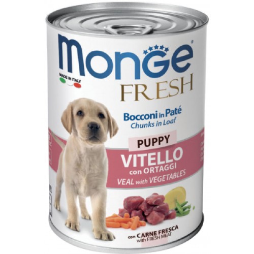 Консерви для собак Monge Dog FRESH Puppy телятина з овочами 400 г (8009470014441)