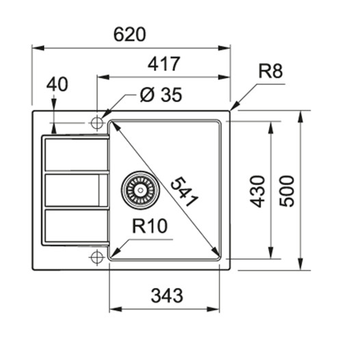 Мийка кухонна Franke Sirius SID 611-62/143.0627.288 (143.0627.288)