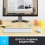 Комплект Logitech MK470 Slim Wireless UA Off-White (920-009205)