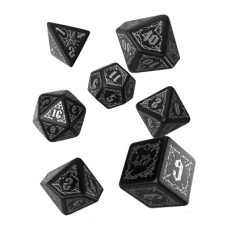 Набір кубиків для настільних ігор Q-Workshop Bloodsucker Black silver Dice Set (7 шт.) (SBSU37)
