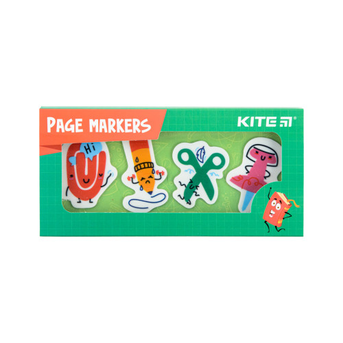 Закладки для книг Kite пластикові Office 4x20 шт, 35х50 мм (K22-479-3)