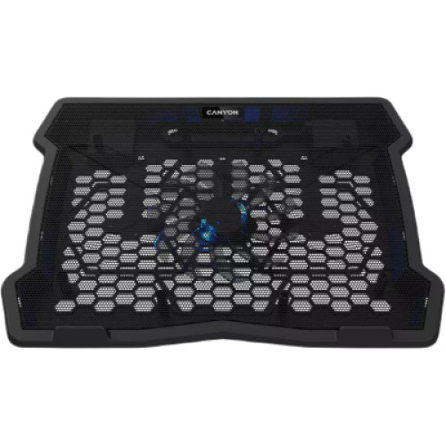 Підставка до ноутбука Canyon NS02, 10-15.6 laptop, single fan with 2x2.0 USB hub (CNE-HNS02)