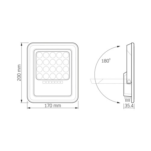 Прожектор Videx LED 500Lm 5000K (VLE-FSO3-205)