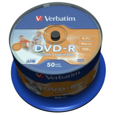 Диск DVD Verbatim 4.7Gb 16X CakeBox 50шт AZO Print (43533)