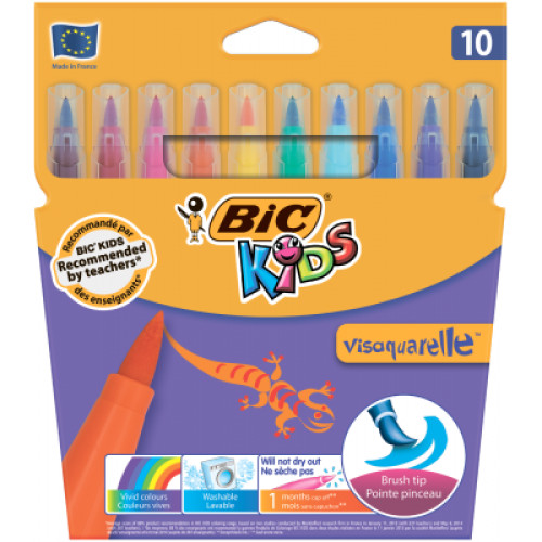 Фломастери Bic Vis Aquarelle, 10 кольорів (bc8289641)