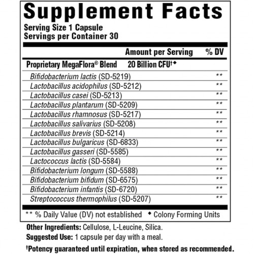 Пробіотики MegaFood Пробіотик MegaFlora, 30 капсул (MGF10205)