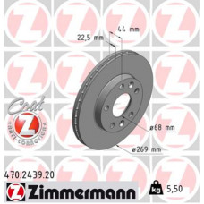 Гальмівний диск ZIMMERMANN 470.2439.20