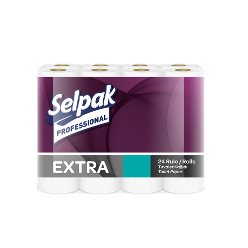 Туалетний папір Selpak Professional Extra двошаровий 22.3 м 24 рулони (8690530783621)