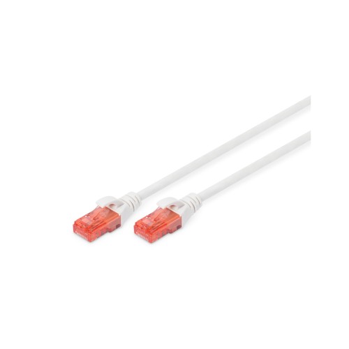 Патч-корд 1м, CAT 6 UTP, AWG 26/7, Cu, LSZH, white Digitus (DK-1617-010/WH)