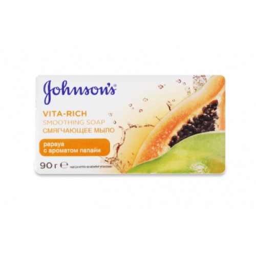 Дитяче мило Johnson’s baby Care Vita Rich Пом’якшуюче з екстрактом папайї 90г (3574661642734)