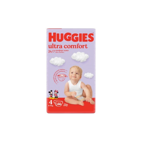 Підгузок Huggies Ultra Comfort 4 ( 7-18 кг) Mega для хлопчиків 66 шт (5029053548777)