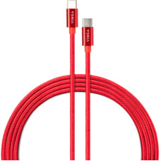 Дата кабель USB-C to USB-C 1.0m 60W Nylon Red Vinga (VCDCCCM531)