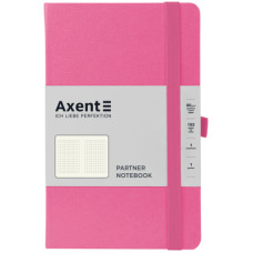 Книга записна Axent Partner, 125x195 мм, 96 аркушів, клітинка, рожева (8201-10-A)