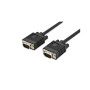 Кабель мультимедійний VGA 1.8 m, 2xferrite, black Digitus (AK-310103-018-S)