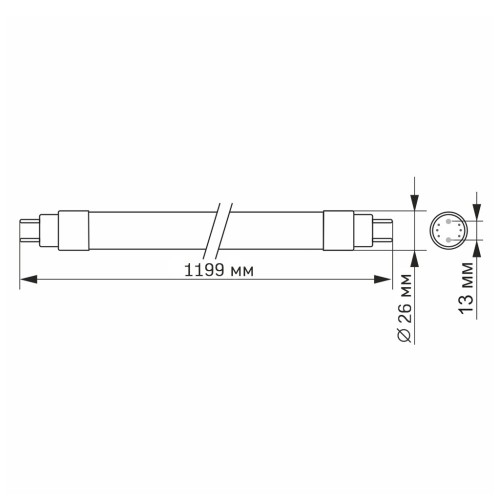 Лампочка Videx LED FITO  T8F 18W 1.2M (VL-T8F-1812B)