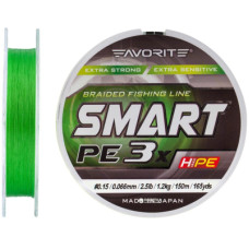 Шнур Favorite Smart PE 3x 150м 0.15/0.066mm 2.5lb/1.2kg Light Green (1693.10.60)