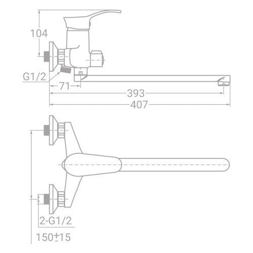 Змішувач TAU SE-2C245C (9807220)