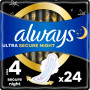 Гігієнічні прокладки Always Ultra Secure Night (Розмір 4) 24 шт. (8006540093764)