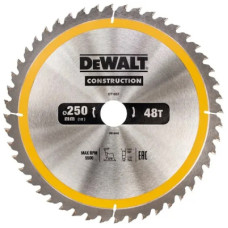 Диск пильний DeWALT CONSTRUCTION 250х30 мм, 48z (ATB) + 10 град (DT1957)