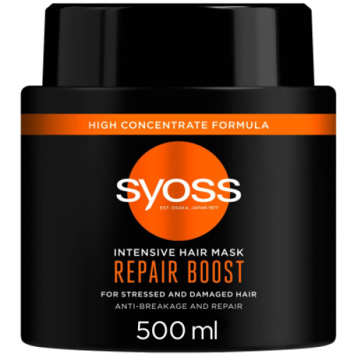 Маска для волосся Syoss Repair Boost Інтенсивна для пошкодженого волосся 500 мл (9000101630565)