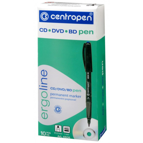 Маркер Centropen CD-Pen 4606 ergoline, 1 мм blue (4606/03)