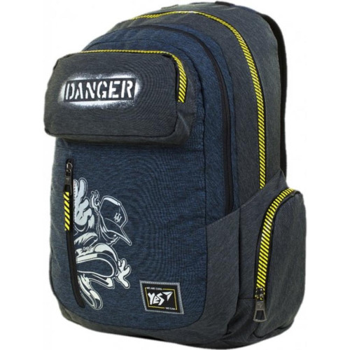 Рюкзак шкільний Yes T-87 Danger синій (558272)