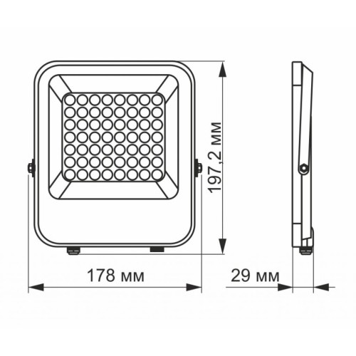 Прожектор Videx LED  PREMIUM 30W 5000K 220V Gray (VL-F2-305G-N)